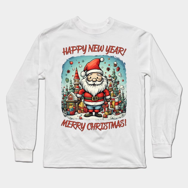 Happy New Year 2024 Long Sleeve T-Shirt by FrogandFog